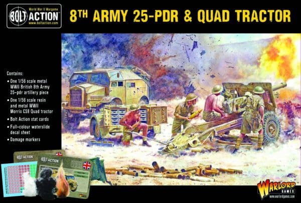 World War II 8th Army 25-PDR & Quad tractor