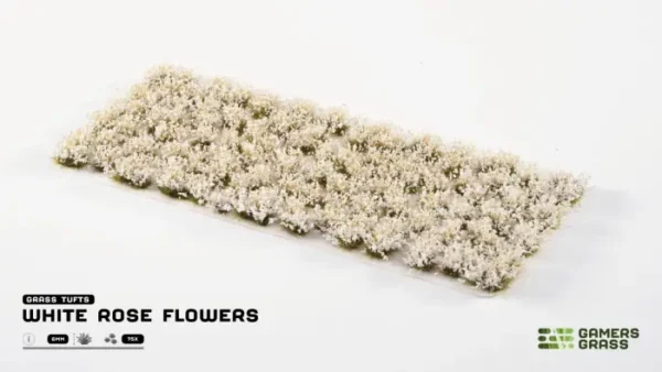 Geek Gaming Gamers Grass - White Rose Flower Tufts