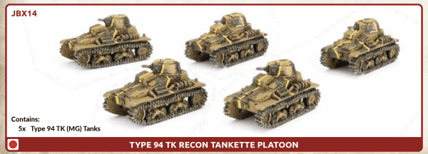[JBX14] Japanese: Type 94 TK Recon Tankette Platoon