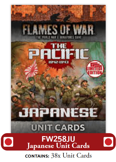 [FW258JU] The Pacific: Japanese Unit Cards