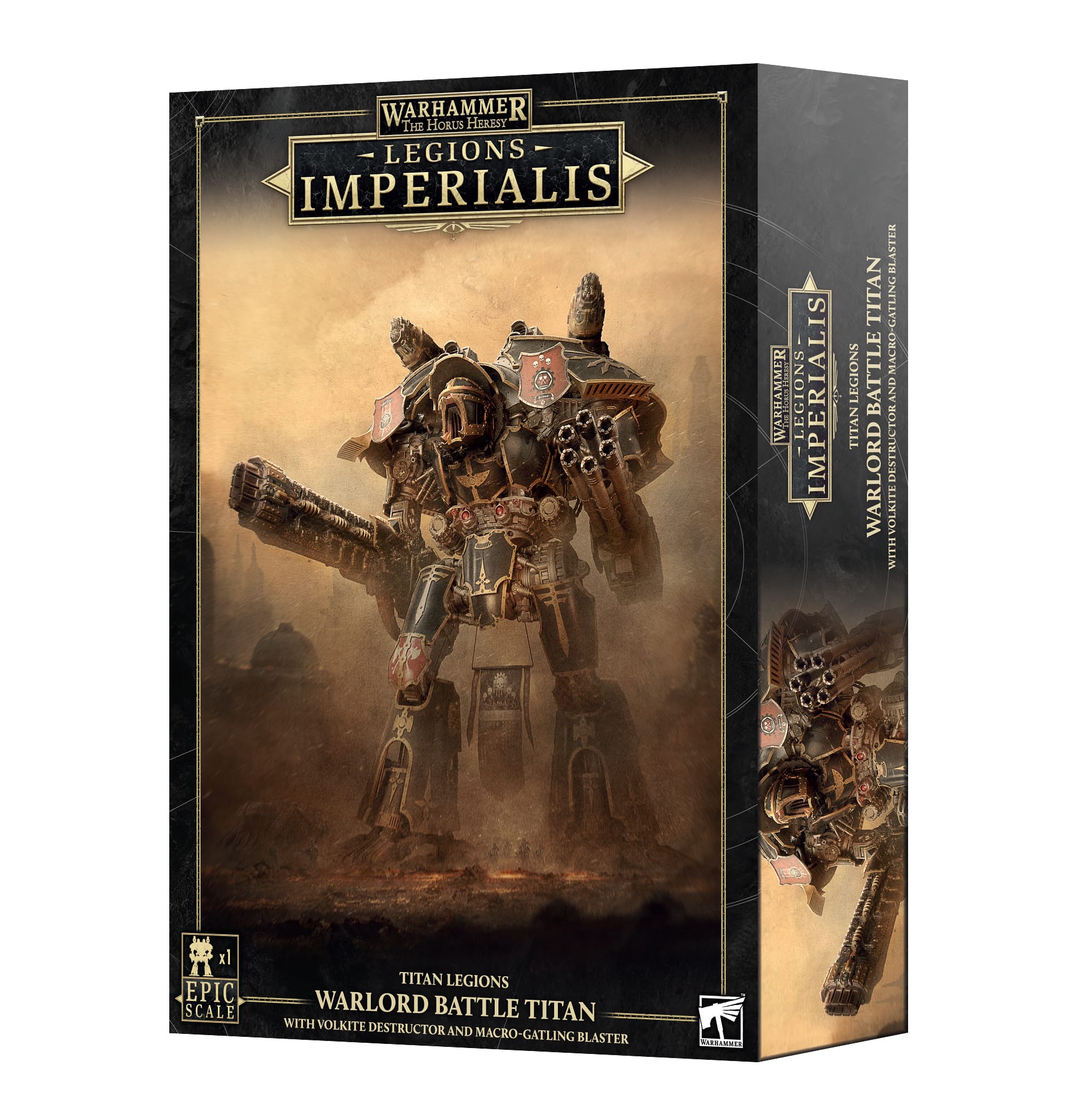 [99122699038] Legions Imperialis: Warlord Titan With Volkite Destructor & Macro Gatling Blaster  **Pre-Order**